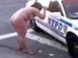 Naked crackwhore gets arrested in New York