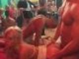 Huge drunken sex orgy in a public club