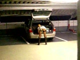 Upskirt in the carpark