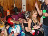 College teens fuck at a party