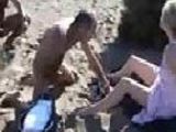 Mommy harassed on nudebeach