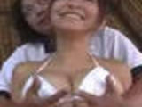 Cute Japanese Busty breast massage