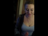 Busty chick blowing an idiot