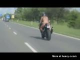 Naked Chick Riding Motorcylce - Biker Videos