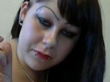  Adora Chubby Gothic Slut Smokes And Show Her Big Tits 